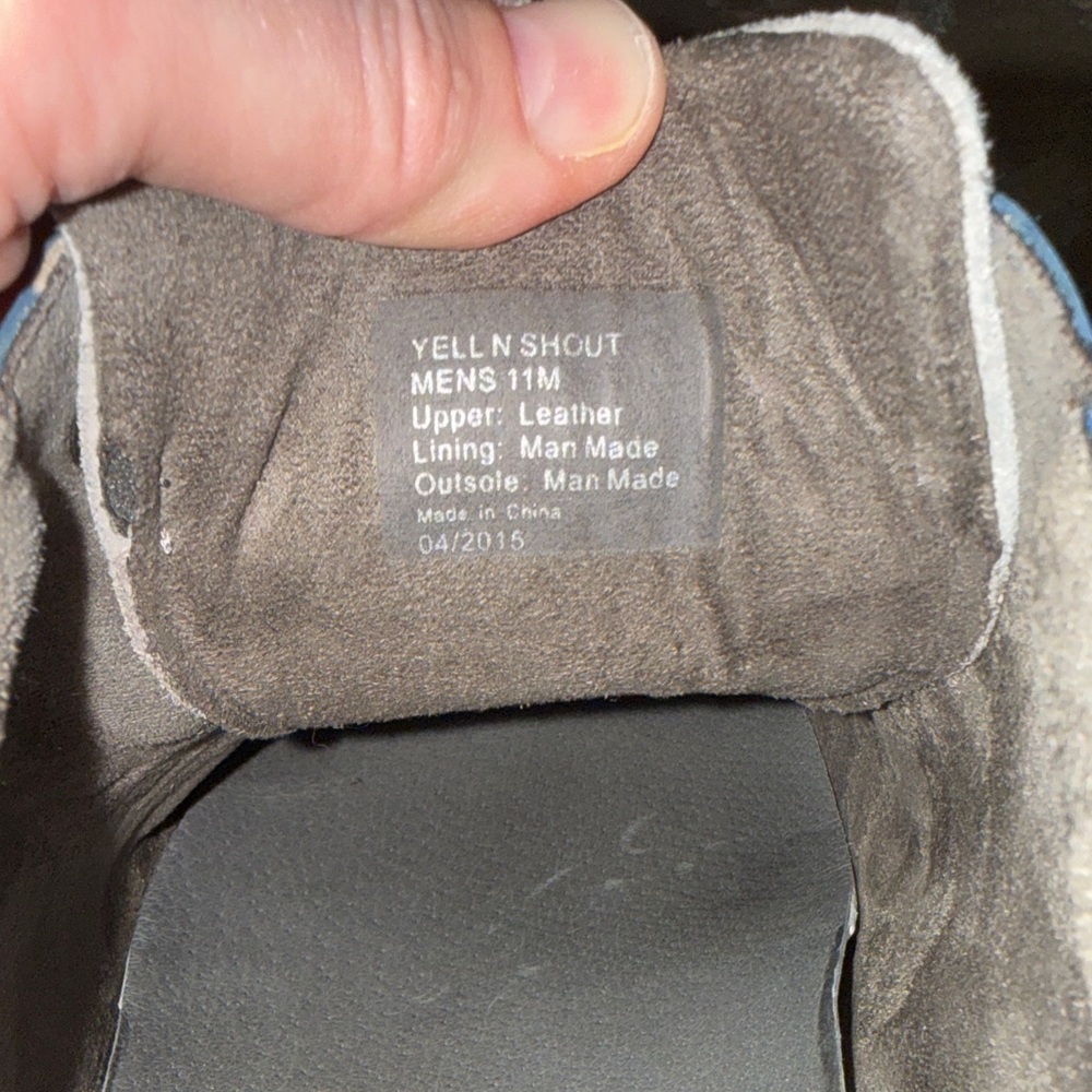 Kenneth Cole Men's Blue Leather & Gray Suede Shoes - Picture 5 of 10